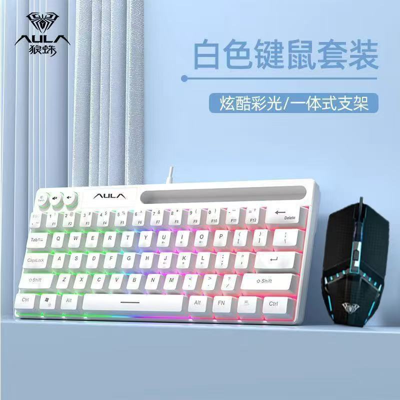 Wolf Spider F3061 Mechanical Feel Small And Convenient 64-Key Office Game Rgb Desktop Notebook Home - Image 1